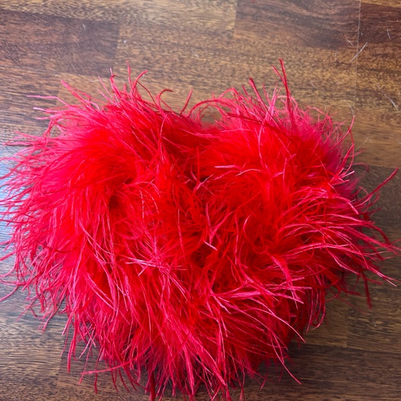 NWOT Alexander Wang Heart Pillow Ostrich Feathers Clutch Handbag - Picture 5 of 17